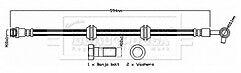 Borg & Beck - BRAKE HOSE - BBH8735 - Fits: RANGE ROVER IV L405 2012>