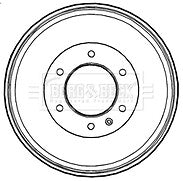 Borg & Beck - BRAKE DRUM - BBR7229 - Fits: Isuzu Rodeo 02-