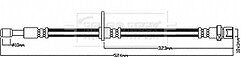 Borg & Beck - BRAKE HOSE - BBH8205 - Fits: Subaru Impreza 1.5,1.6,2.5 98-