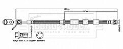 Borg & Beck - BRAKE HOSE - BBH8836 - Fits: Ford Focus IV Tournier/Saloon 2017-