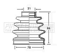 First Line - CV JOINT BOOT KIT - FCB2315 - Fits: Nissan - Outer