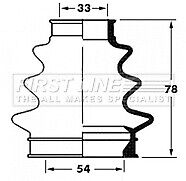 First Line - CV JOINT BOOT KIT - FCB6065 - Fits: BMW 3 srs, 5 srs