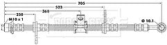 Borg & Beck - BRAKE HOSE - BBH6621 - Fits: Rover 600 series,Honda Accord