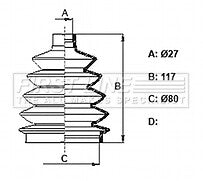 First Line - CV JOINT BOOT KIT - FCB6387 - Fits: Mercedes ML Class -03/09