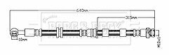 Borg & Beck - BRAKE HOSE - BBH8754 - Fits: ASX (GA),Outlander III (GG,GF,ZJ) 07/12>