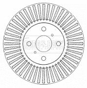Borg & Beck - BRAKE DISC PAIR - BBD4560 - Fits: Toyota Yaris 1.0 05-