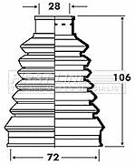 First Line - CV JOINT BOOT KIT - FCB6072 - Fits: Citroen Saxo, Peugeot 106