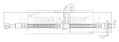Borg & Beck - BRAKE HOSE - BBH8898 - Fits: Sorento 09/14-