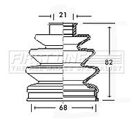 First Line - CV JOINT BOOT KIT - FCB2314 - Fits: Ford, Nissan, Mazda - outer