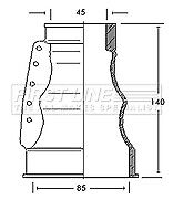 First Line - CV JOINT BOOT KIT - FCB2122 - Fits: Volkswagen - Outer
