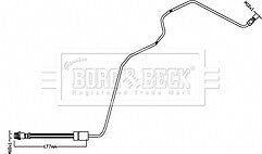 Borg & Beck - BRAKE HOSE - BBH8551 - Fits: VOLVO S60 II 04/10-12/15