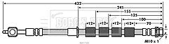 Borg & Beck - BRAKE HOSE - BBH7584 - Fits: Ford Fiesta 08/08-