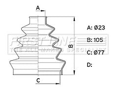 First Line - CV JOINT BOOT KIT - FCB1001 - Fits: Stretch CV Boot Kit