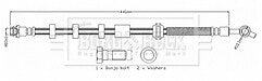 Borg & Beck - BRAKE HOSE - BBH8733 - Fits: RANGE ROVER IV L405 2012>