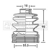 First Line - CV JOINT BOOT KIT - FCB2655 - Fits: Daihatsu - Inner