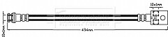 Borg & Beck - BRAKE HOSE - BBH8145 - Fits: Nissan NV300 2.5DT 08-
