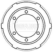 Borg & Beck - BRAKE DRUM - BBR7187 - Fits: Ford Transit (RWD) TWIN 2000-