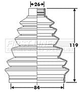 First Line - CV JOINT BOOT KIT - FCB6279 - Fits: Renault Laguna II