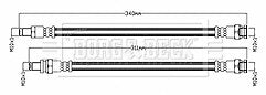 Borg & Beck - BRAKE HOSE - BBH8753 - Fits: Fourtwo Coupe 1/07>06/14