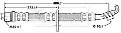 Borg & Beck - BRAKE HOSE - BBH6860 - Fits: Toyota Rav-4 97-00