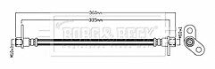 Borg & Beck - BRAKE HOSE - BBH8757 - Fits: ASX (GA),Outlander III (GG,GF,ZJ) 07/12>