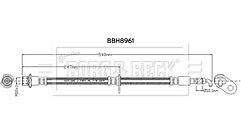 Borg & Beck - BRAKE HOSE - BBH8961 - Fits: C-HR (2016-) X1