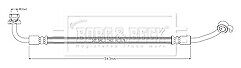 Borg & Beck - BRAKE HOSE - BBH8916 - Fits: Rio with disc brakes 01/17-