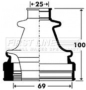 First Line - CV JOINT BOOT KIT - FCB2902 - Fits: Ford Focus II