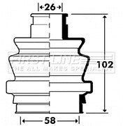 First Line - CV JOINT BOOT KIT - FCB2911 - Fits: Vauxhall Astra MkIV