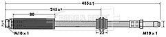 Borg & Beck - BRAKE HOSE - BBH7430 - Fits: Ford Focus II,Focus C-Max