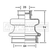 First Line - CV JOINT BOOT KIT - FCB2758 - Fits: Mercedes - Inner