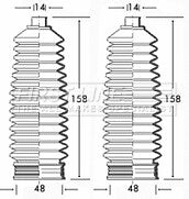 First Line - STEERING GAITER KIT - FSG3213 - Fits: Vauxhall, Opel Vectra