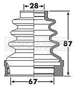 First Line - CV JOINT BOOT KIT - FCB6261 - Fits: Ford Focus I