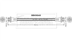 Borg & Beck - BRAKE HOSE - BBH9040 - Fits: NP300 Navara Pick-Up D23,D23T 2014-