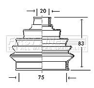 First Line - CV JOINT BOOT KIT - FCB2004 - Fits: Audi, VW - Outer