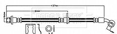 Borg & Beck - BRAKE HOSE - BBH7990 - Fits: Honda Accord VIII 2.0,2.2,2.4