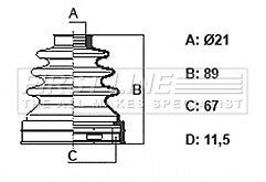 First Line - CV JOINT BOOT KIT - FCB6402 - Fits: Ford CMax Focus III
