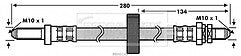 Borg & Beck - BRAKE HOSE - BBH6143 - Fits: Ford Escort III, Orion