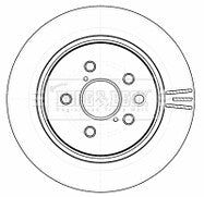 Borg & Beck - BRAKE DISC PAIR - BBD4535 - Fits: Lexus GS 300/430 04/05-