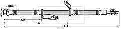 Borg & Beck - BRAKE HOSE - BBH7726 - Fits: Toyota RAV-4 01/07-