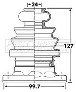 First Line - CV JOINT BOOT KIT - FCB6258 - Fits: Audi A4