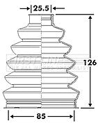 First Line - CV JOINT BOOT KIT - FCB6114 - Fits: Fiat Bravo II 2007-