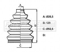 First Line - CV JOINT BOOT KIT - FCB6395 - Fits: VAG A4,A7,Touareg,Multivan
