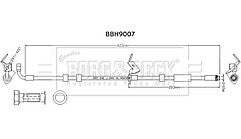 Borg & Beck - BRAKE HOSE - BBH9007 - Fits: V60 2018- various