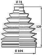 First Line - CV JOINT BOOT KIT - FCB6356 - Fits: Toyota Landcruiser 02 -