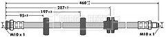 Borg & Beck - BRAKE HOSE - BBH7373 - Fits: Alfa 156(932),GT(937)