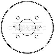 Borg & Beck - BRAKE DRUM - BBR7235 - Fits: M'bishi Colt 06/04-