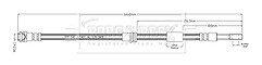 Borg & Beck - BRAKE HOSE - BBH8946 - Fits: Crafter Dual Tyres (1X2) 09/16-