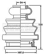 First Line - CV JOINT BOOT KIT - FCB6204 - Fits: VW Transporter T5