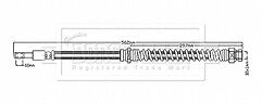 Borg & Beck - BRAKE HOSE - BBH8883 - Fits: Lancer VII EVO CS,CT 2001-2007